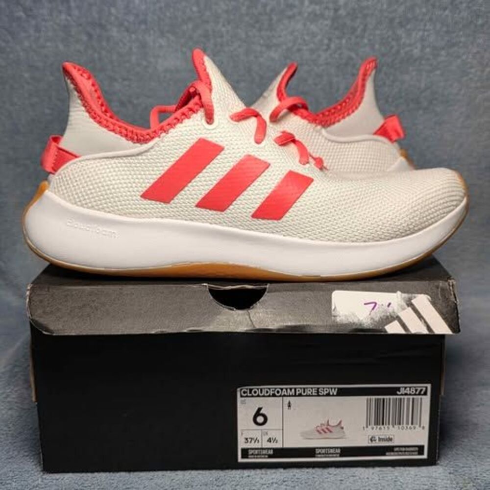 Adidas Cloudfoam Pure SPW Women's Size US 6 - White Coral Sneakers